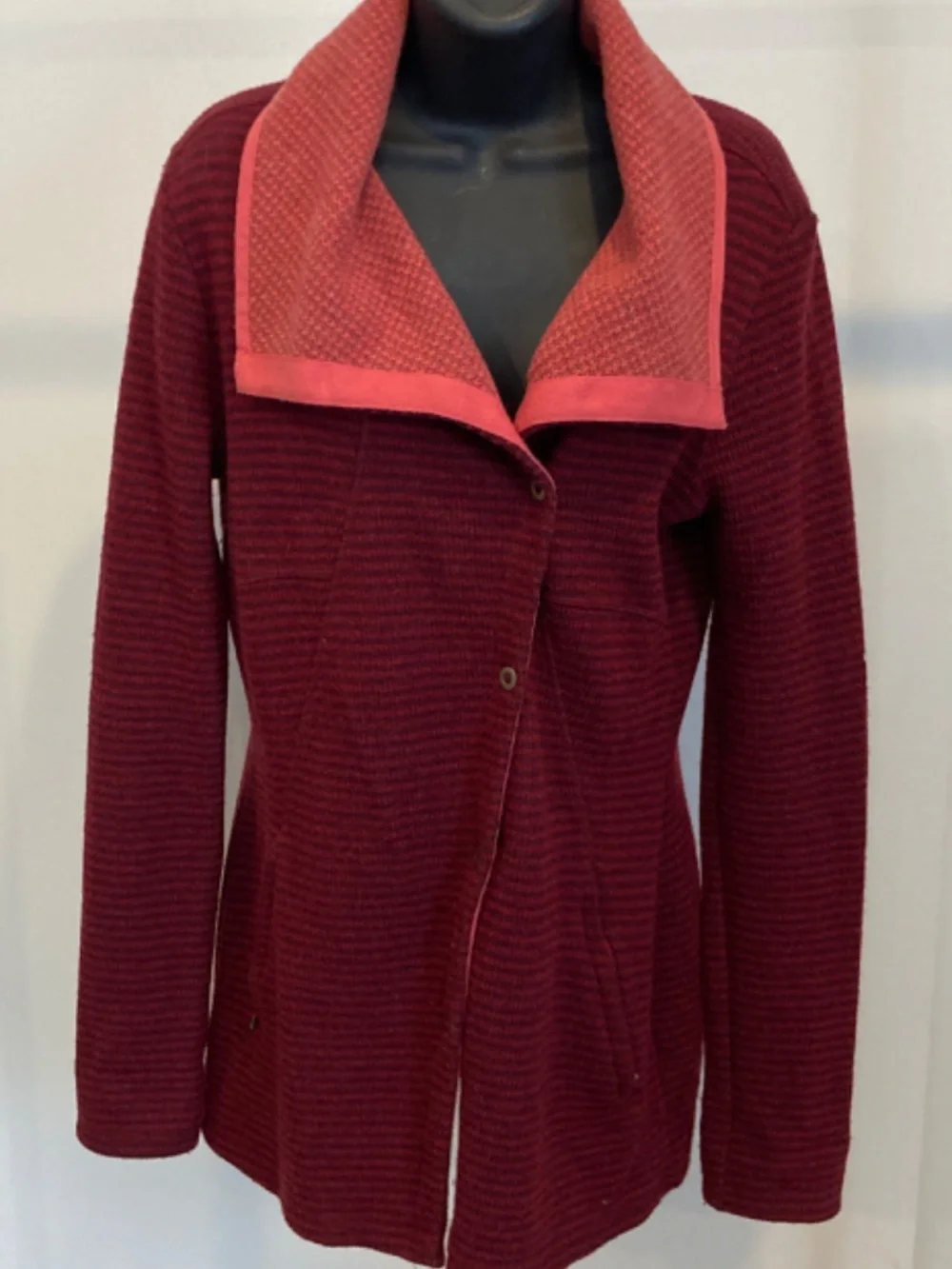 Prana Striped Wool Blend Jacket / M